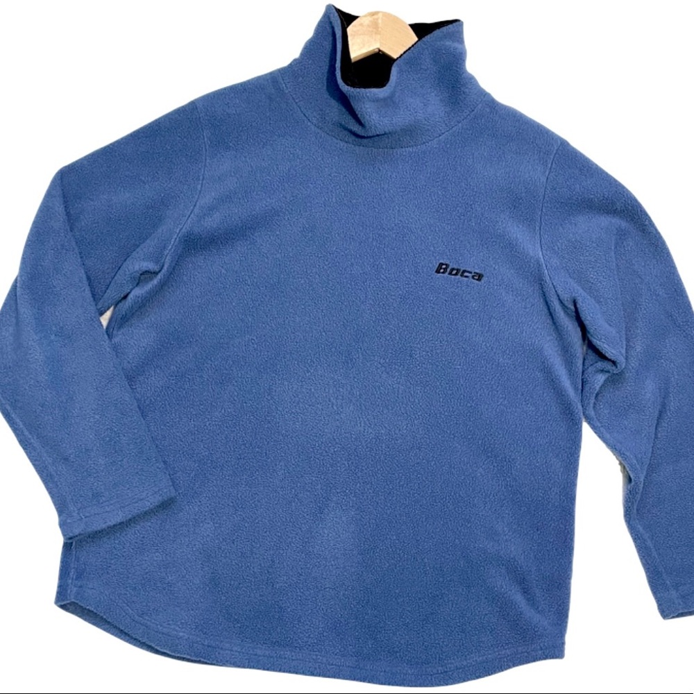 Boca Authentic Fleece Mockneck Long Sleeve Sweater Size M